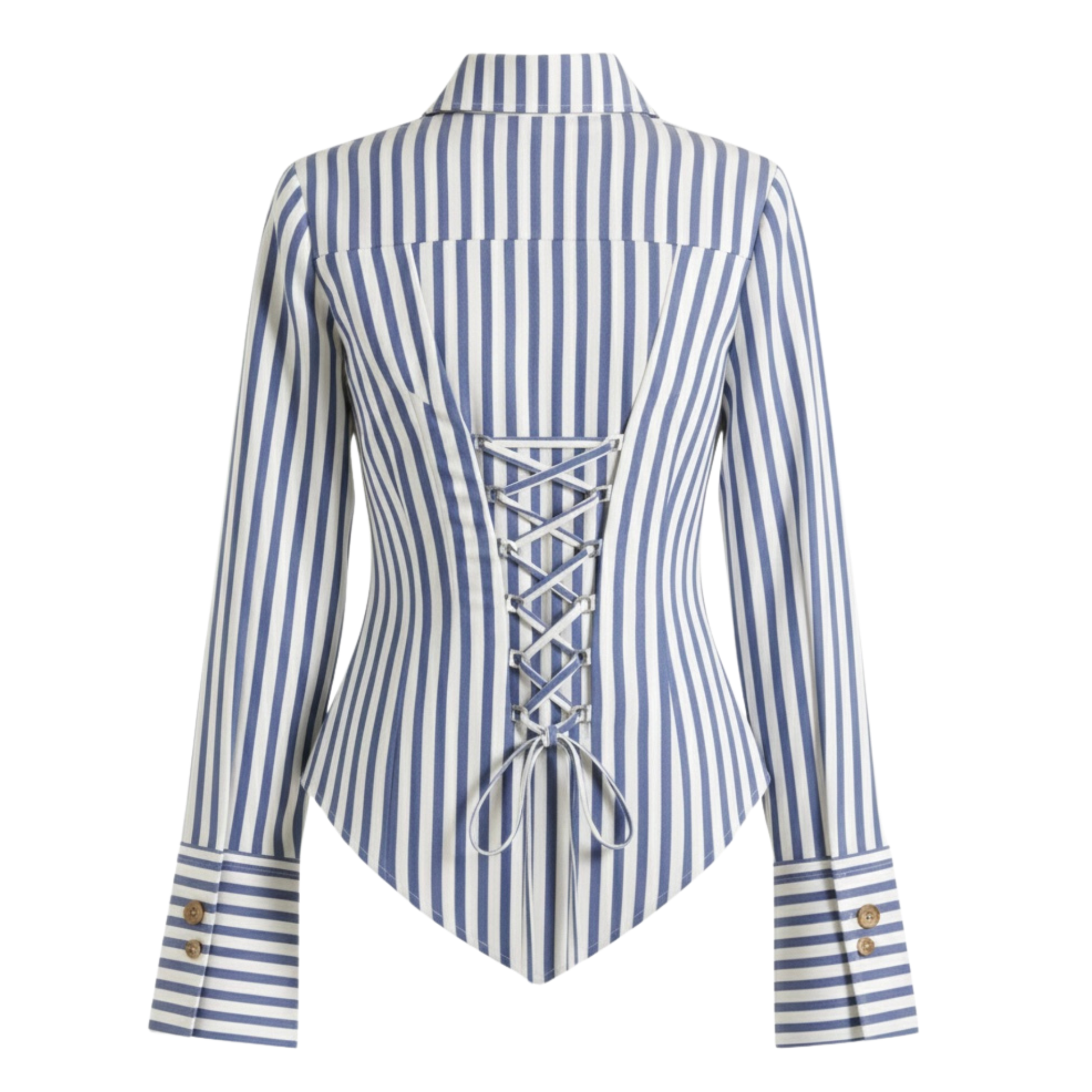 Fitted Stripe Button-Down Shirt