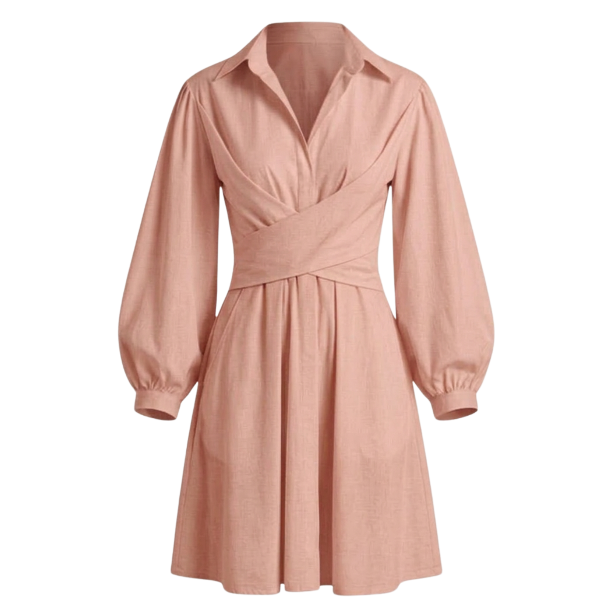 Cotton wrap short dress
