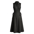 Cotton tie-waist dress