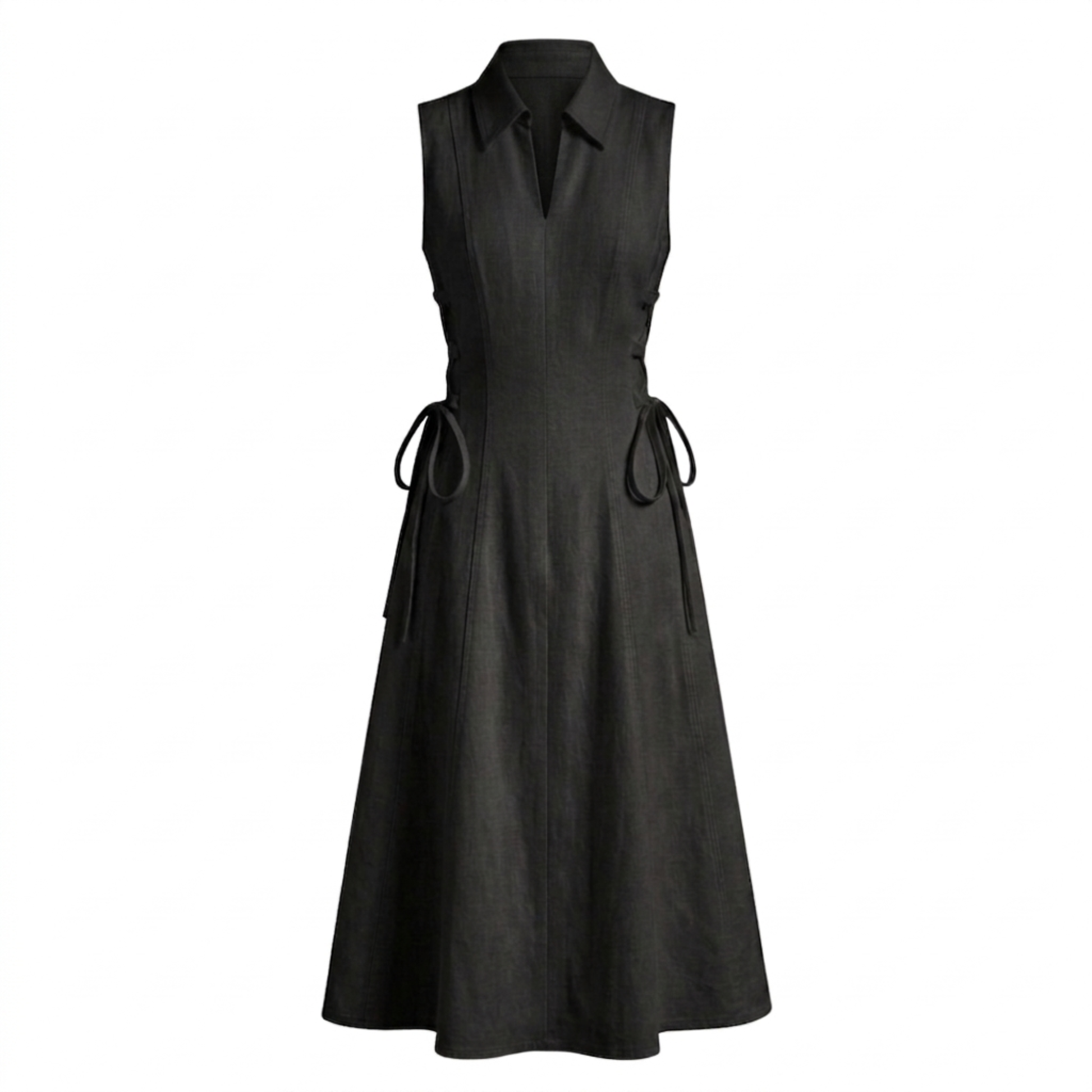 Cotton tie-waist dress