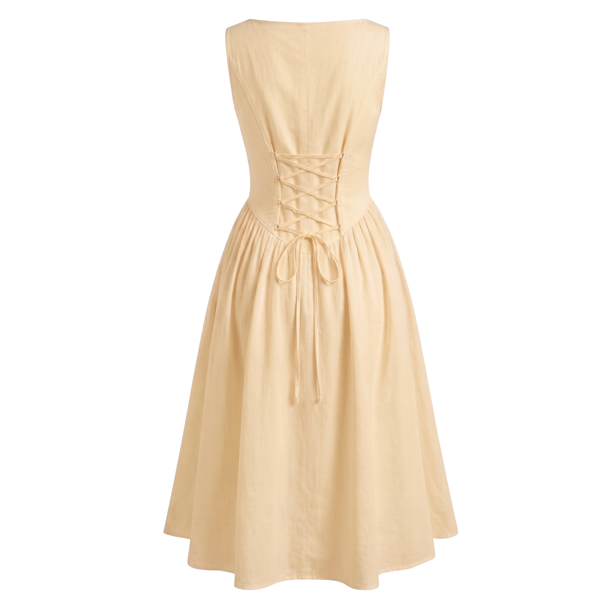 Boat Neck Fit & Flare Midi Dress