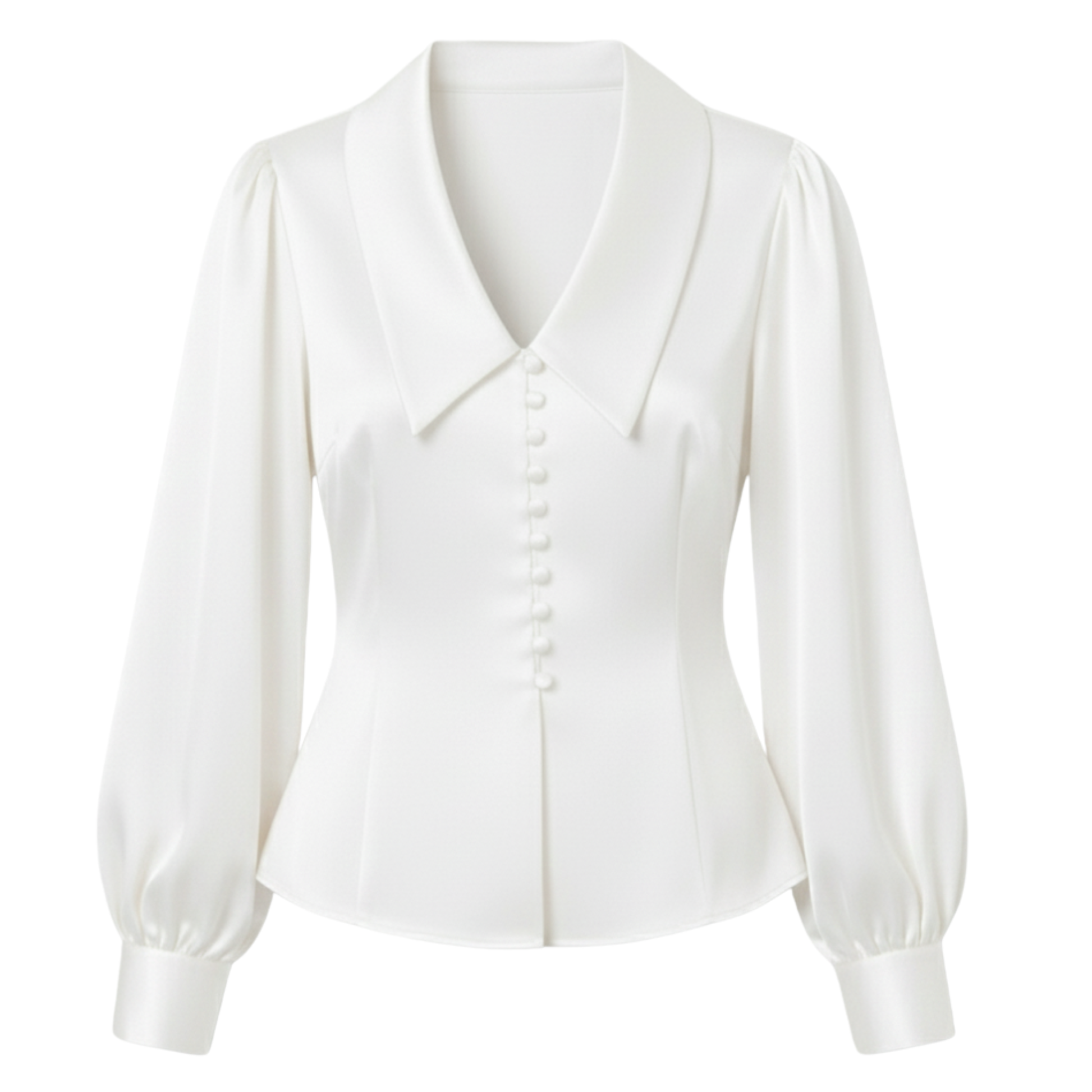 Satin Statement Collar Shirts