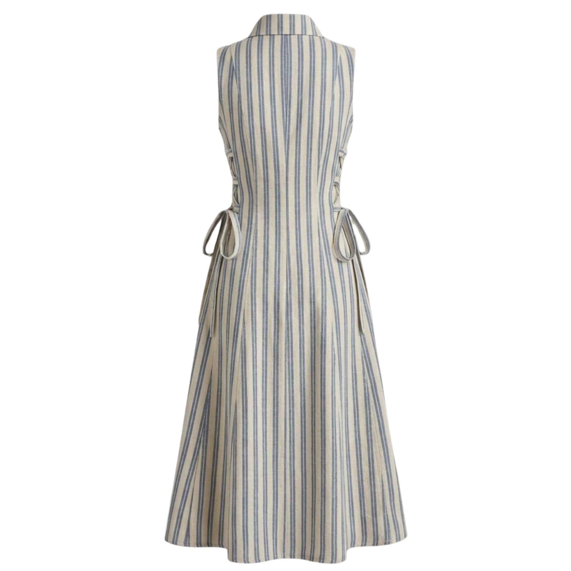 Stripe tie-waist dress