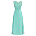 Mint V-Neck Pleated Dress