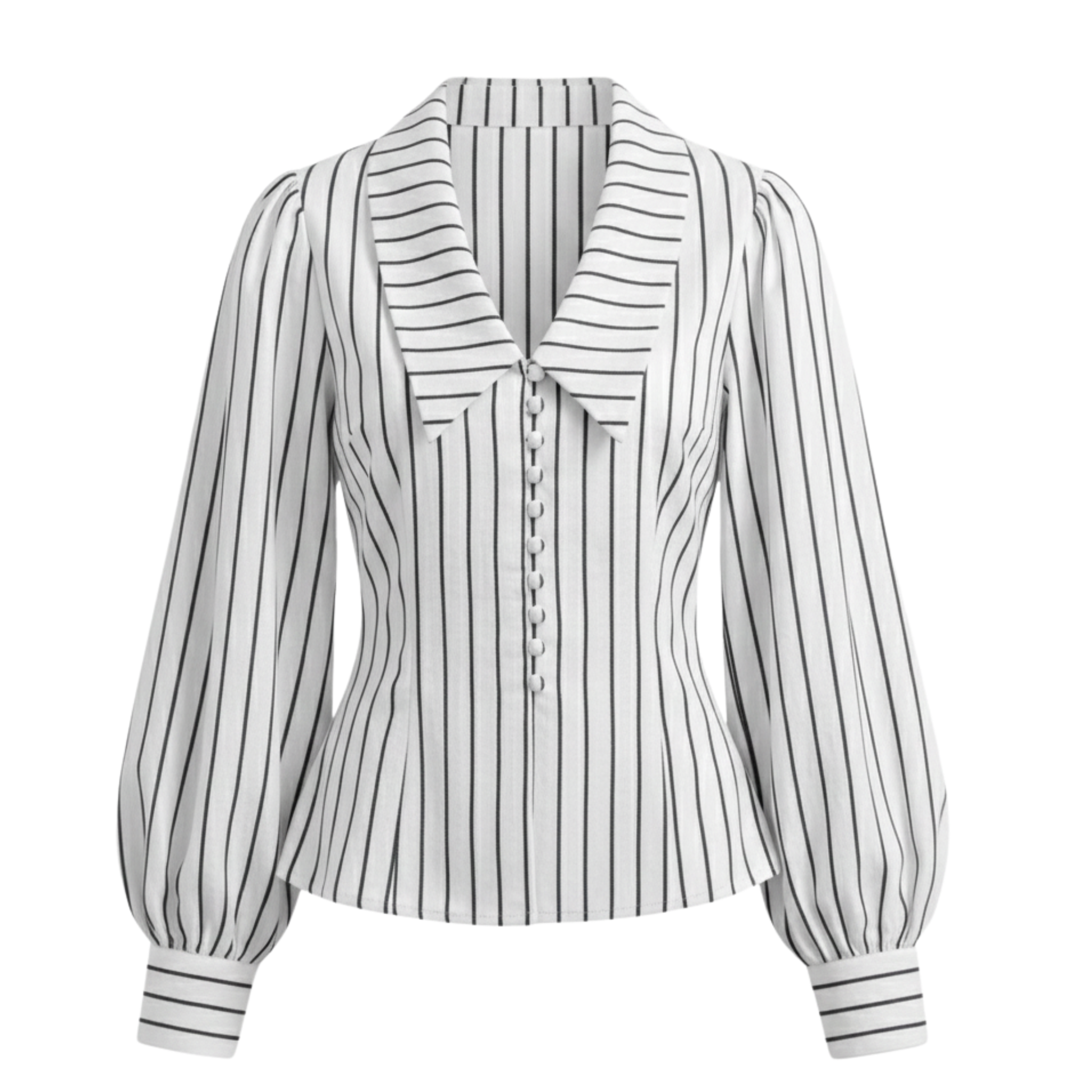 Stripe Puff Sleeve Shirt