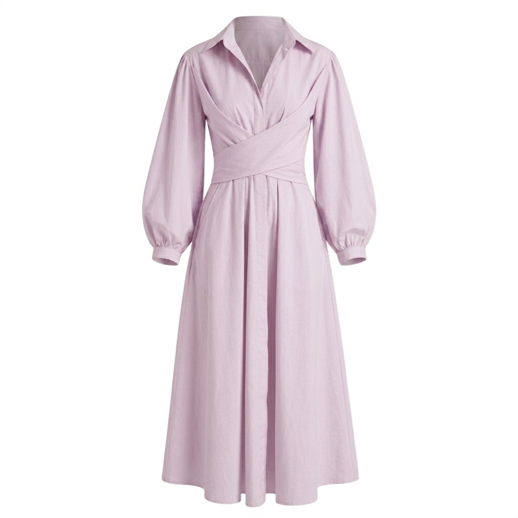 Cotton wrap dress