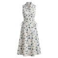 Floral tie-waist dress