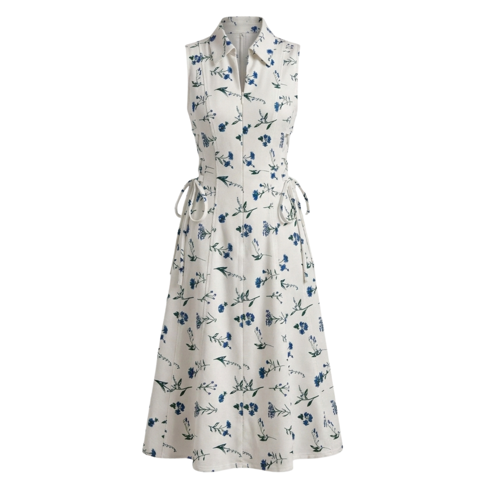 Floral tie-waist dress