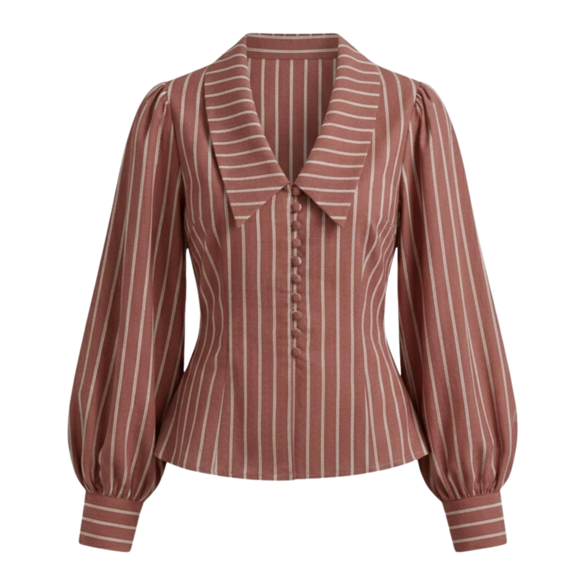 Stripe Puff Sleeve Shirt