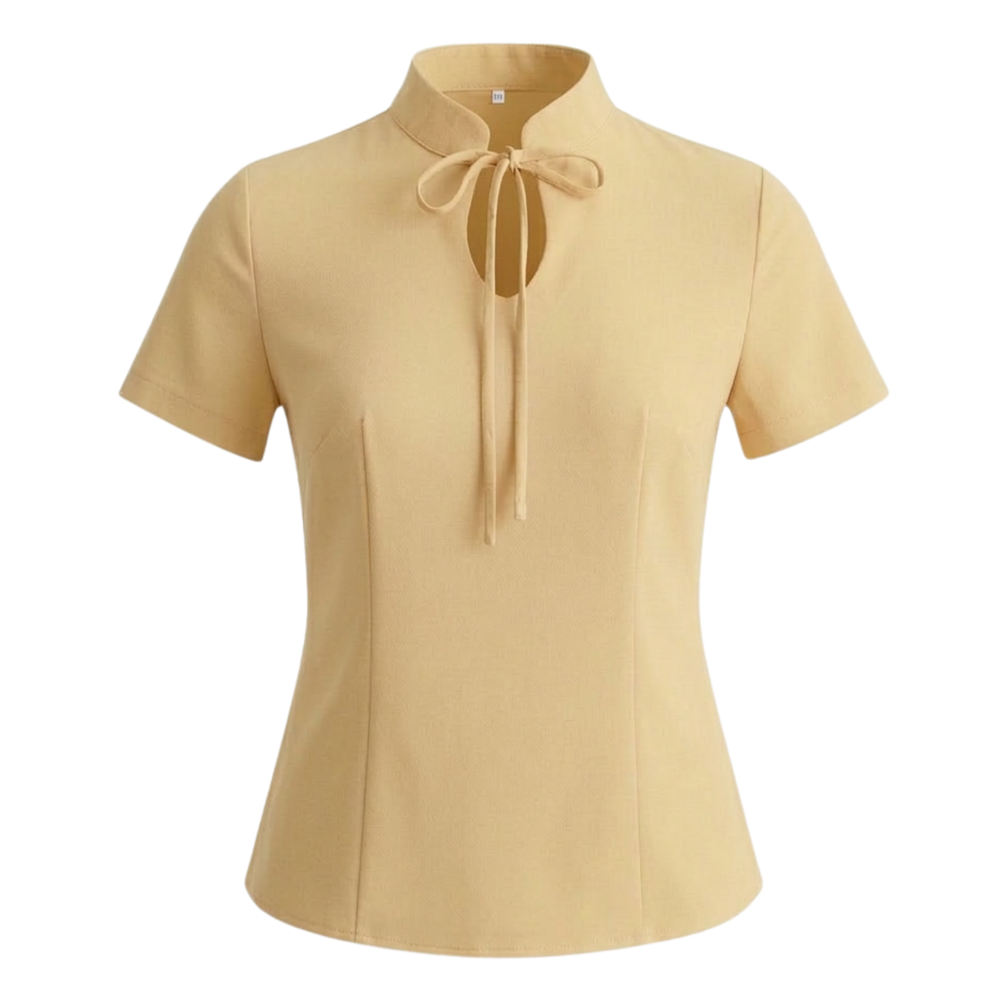 Linen tie-neck top