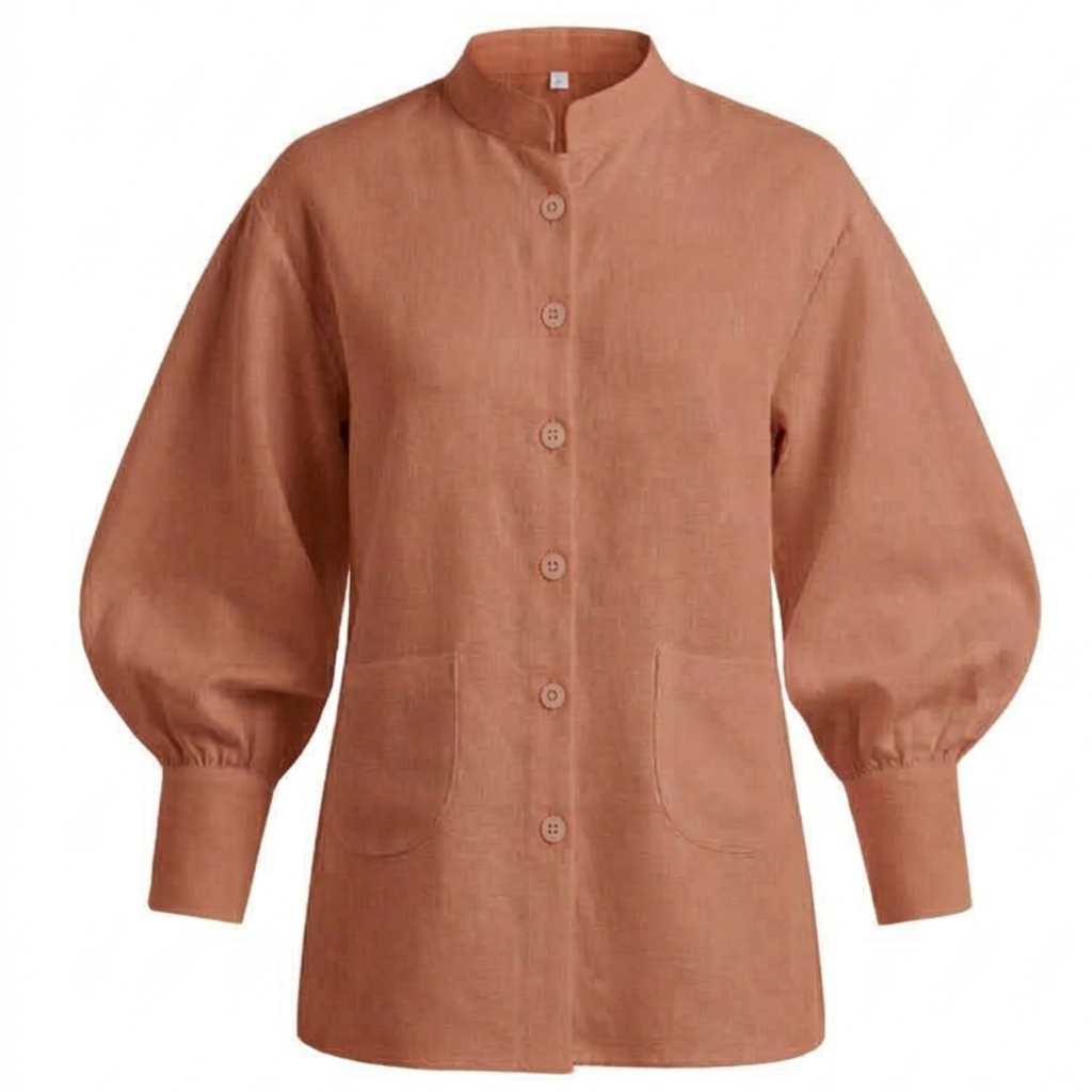 Cotton Balloon Sleeve Shirt