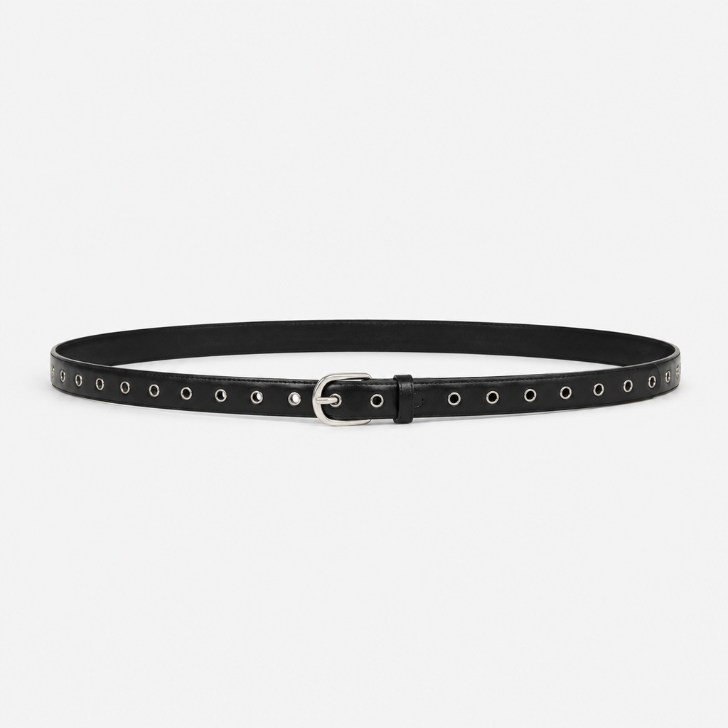 Black eyelet belt