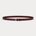 Maroon eyelet belt