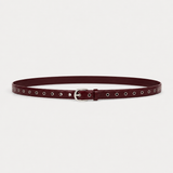 Maroon eyelet belt