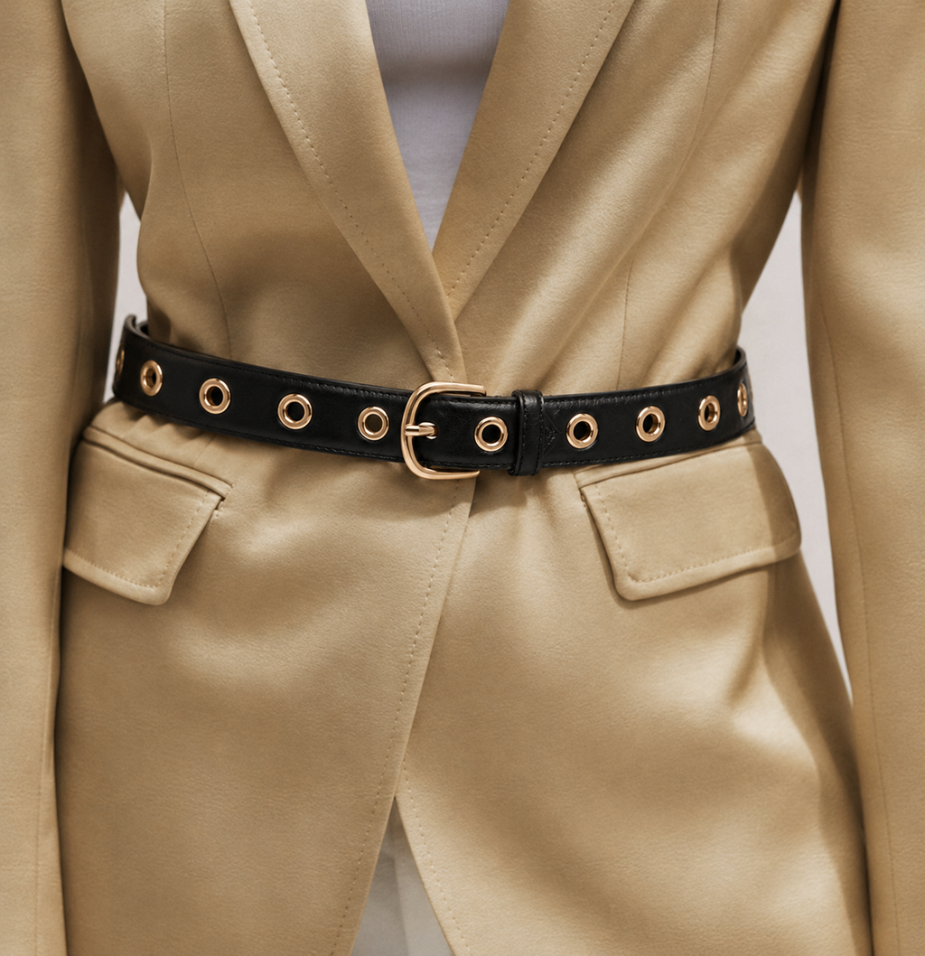 Eyelet wide belt