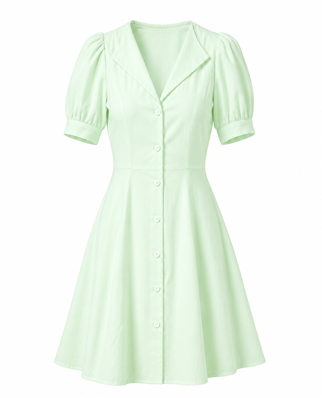 Puff Sleeve Linen Mini Dress