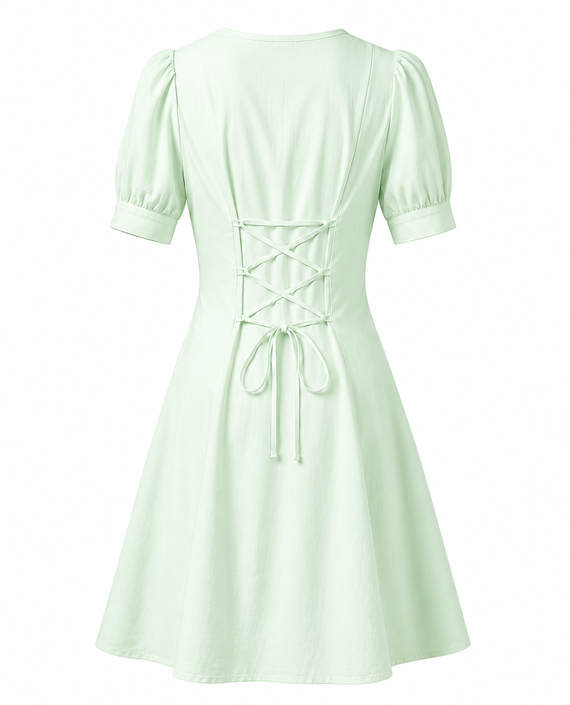 Puff Sleeve Linen Mini Dress