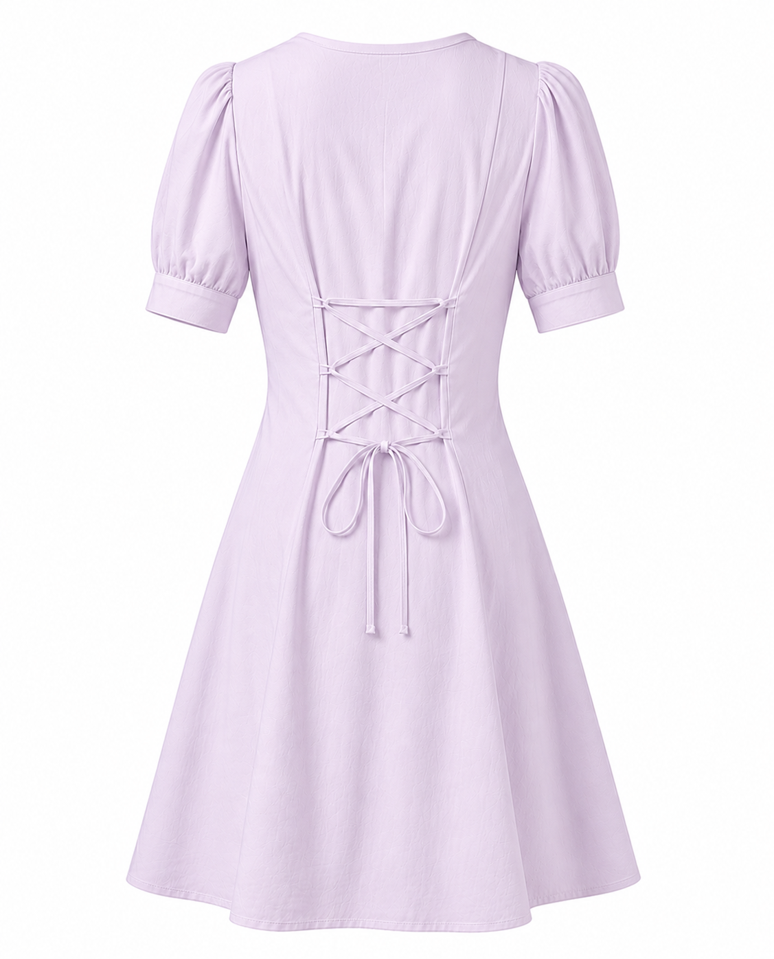 Puff Sleeve Dress - Midi Length