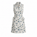 Floral tie-waist short dress