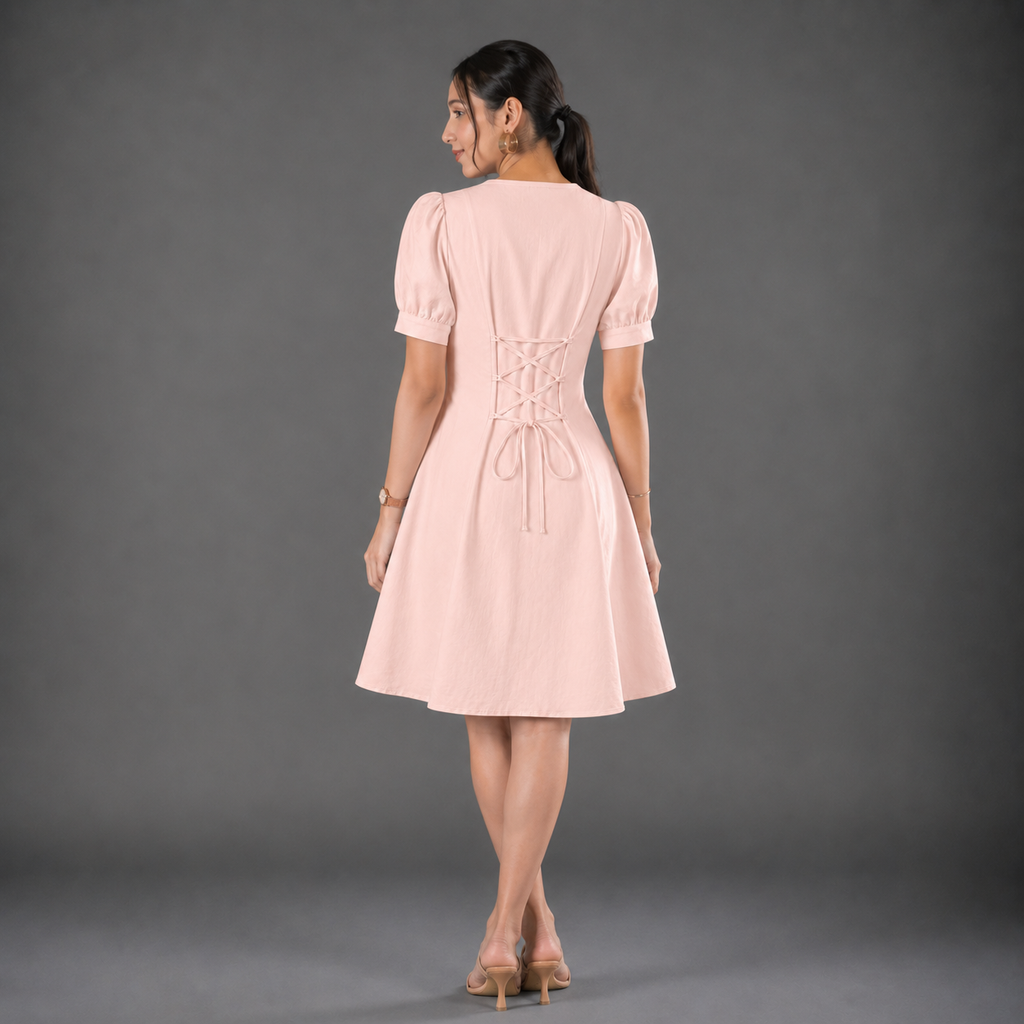 Puff Sleeve Mini Dress