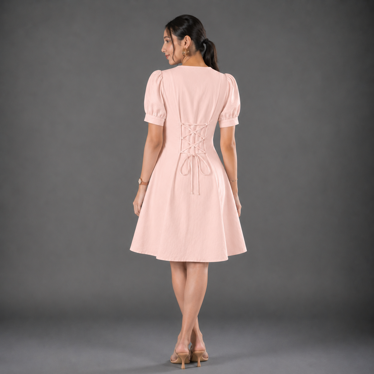 Puff Sleeve Mini Dress
