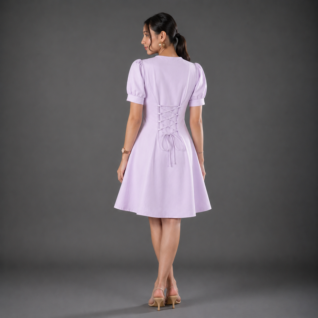Puff Sleeve Mini Dress