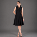 Cotton tie-waist short dress