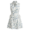 Floral tie-waist short dress