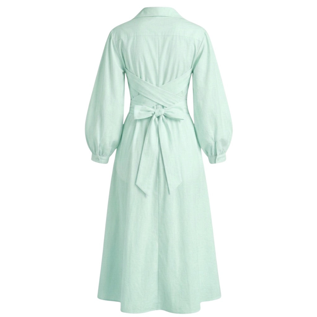 Linen wrap dress