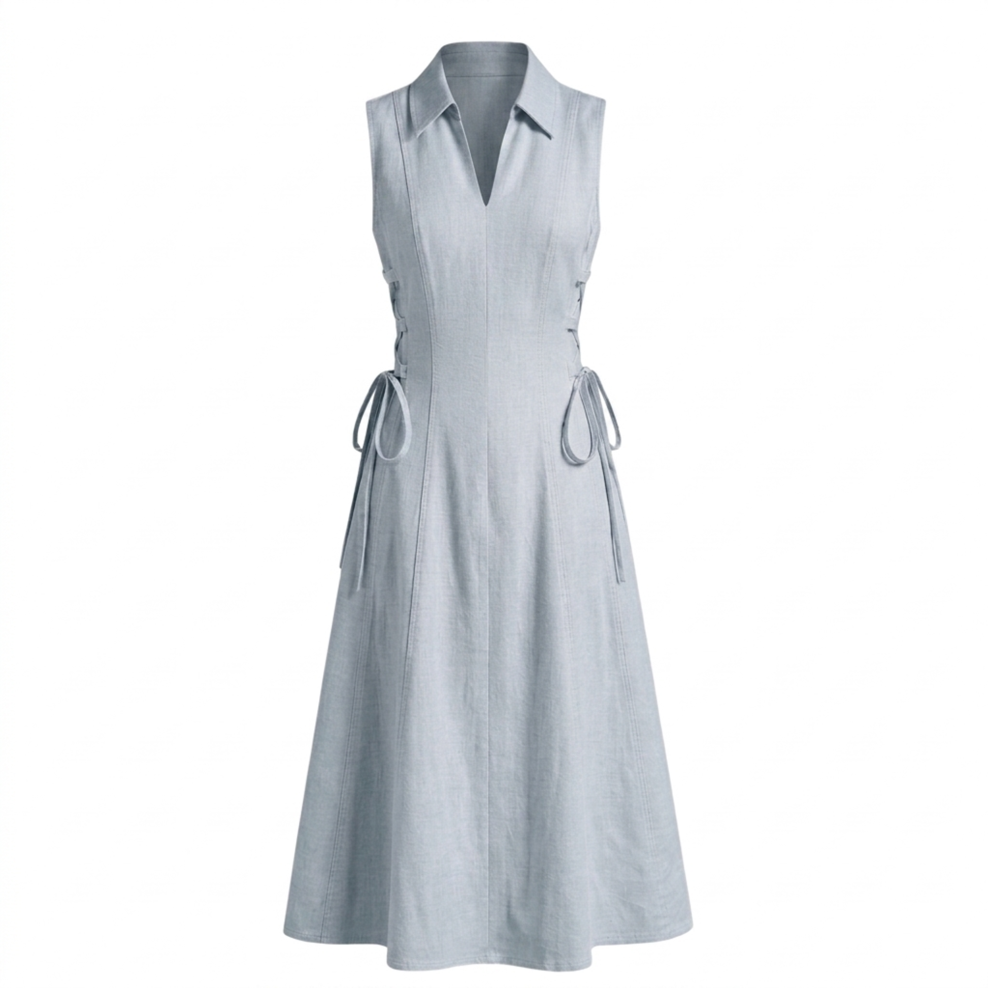 Cotton tie-waist dress