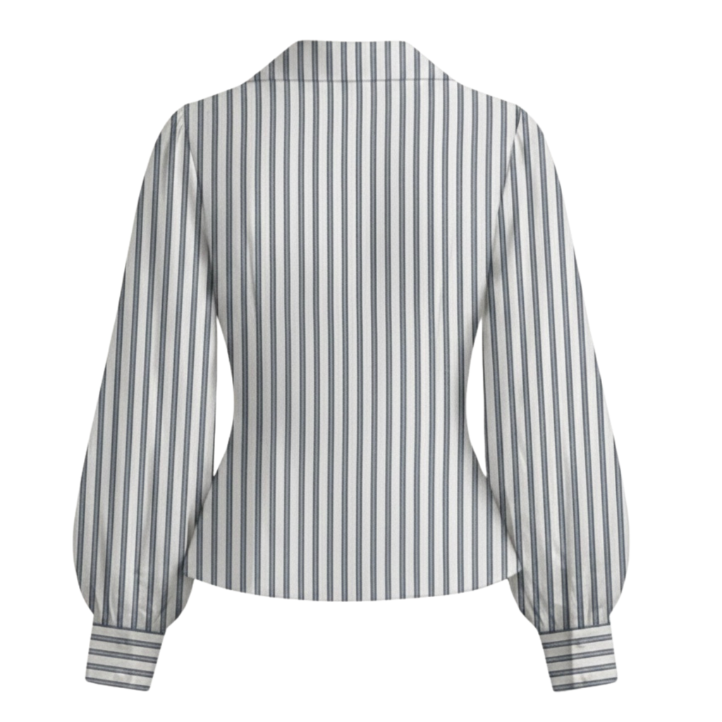 Stripe Puff Sleeve Shirt