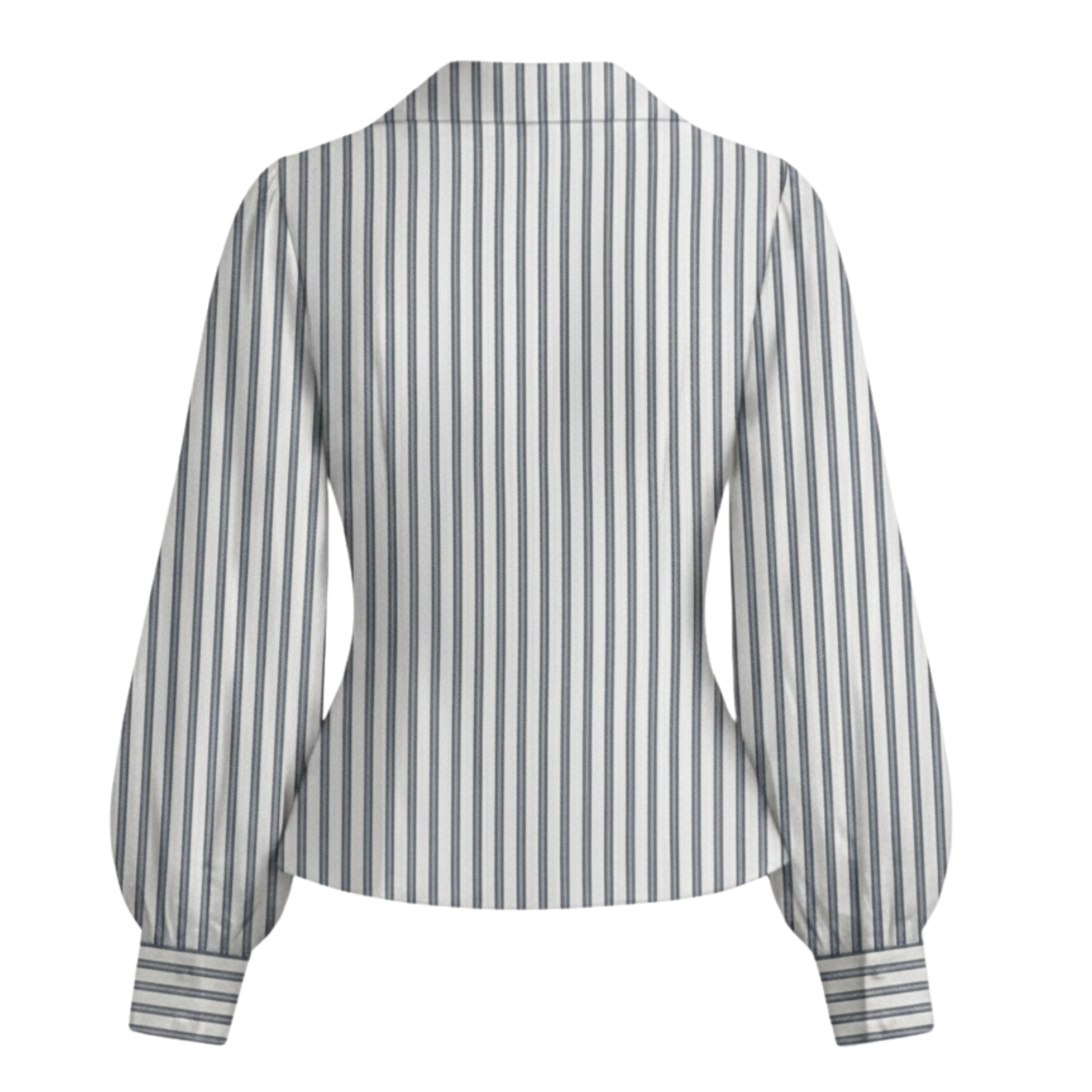Stripe Puff Sleeve Shirt