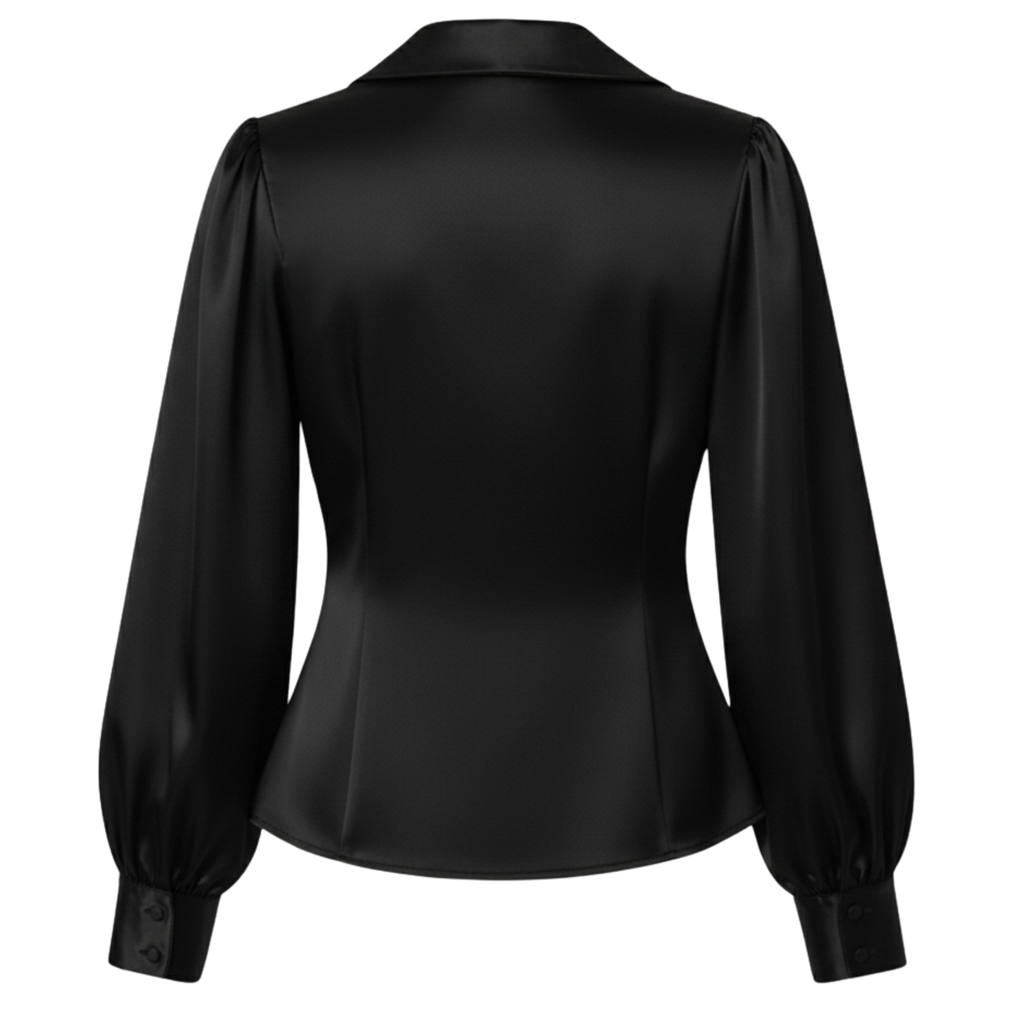 Satin Statement Collar Shirts