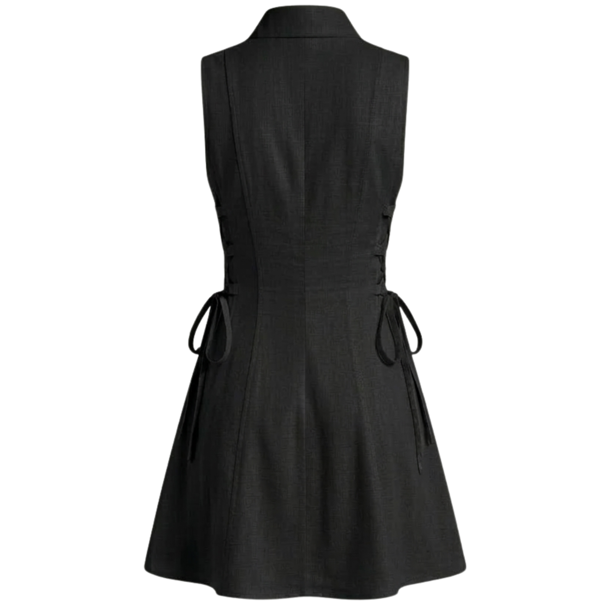 Cotton tie-waist short dress