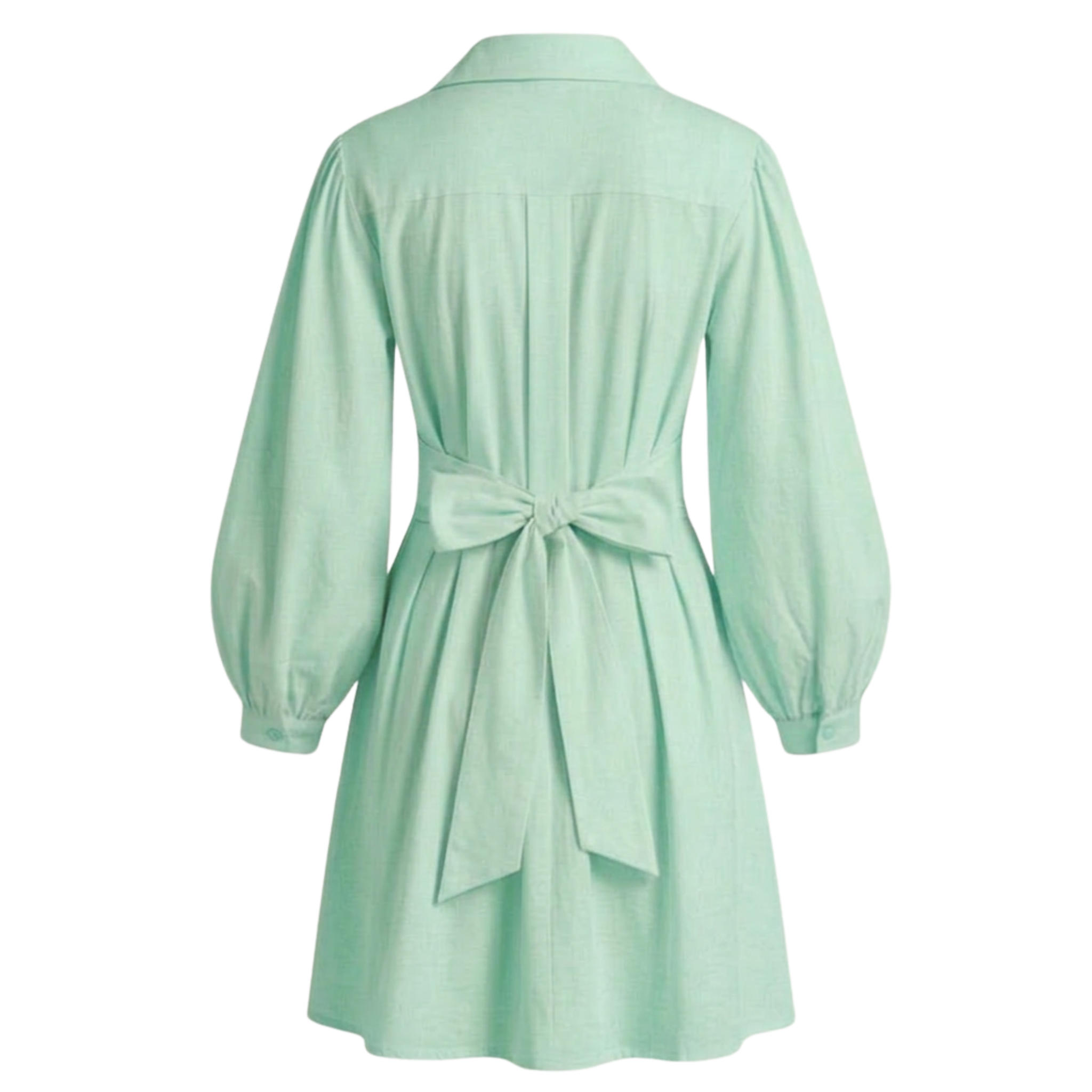 Linen wrap short dress