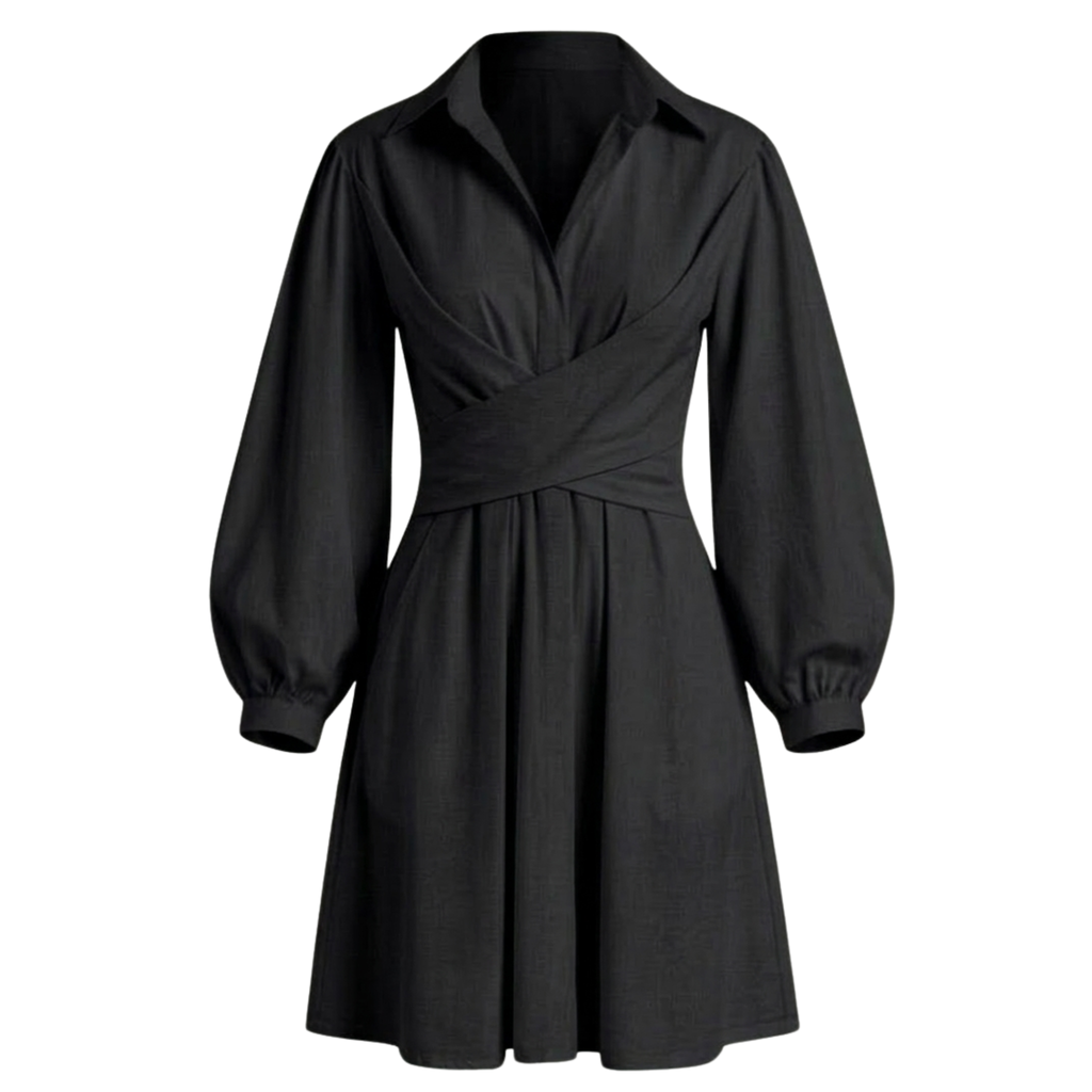 Cotton wrap short dress