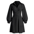 Cotton wrap short dress