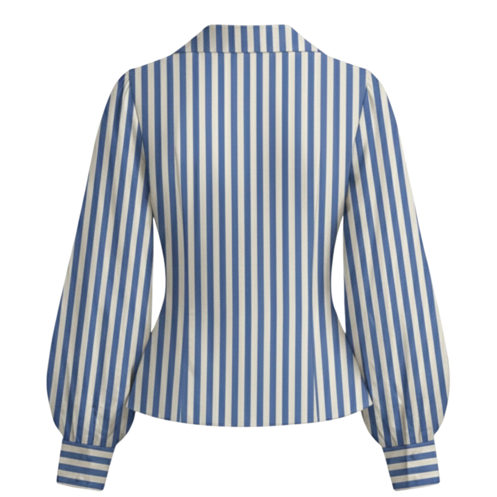Stripe Puff Sleeve Shirt