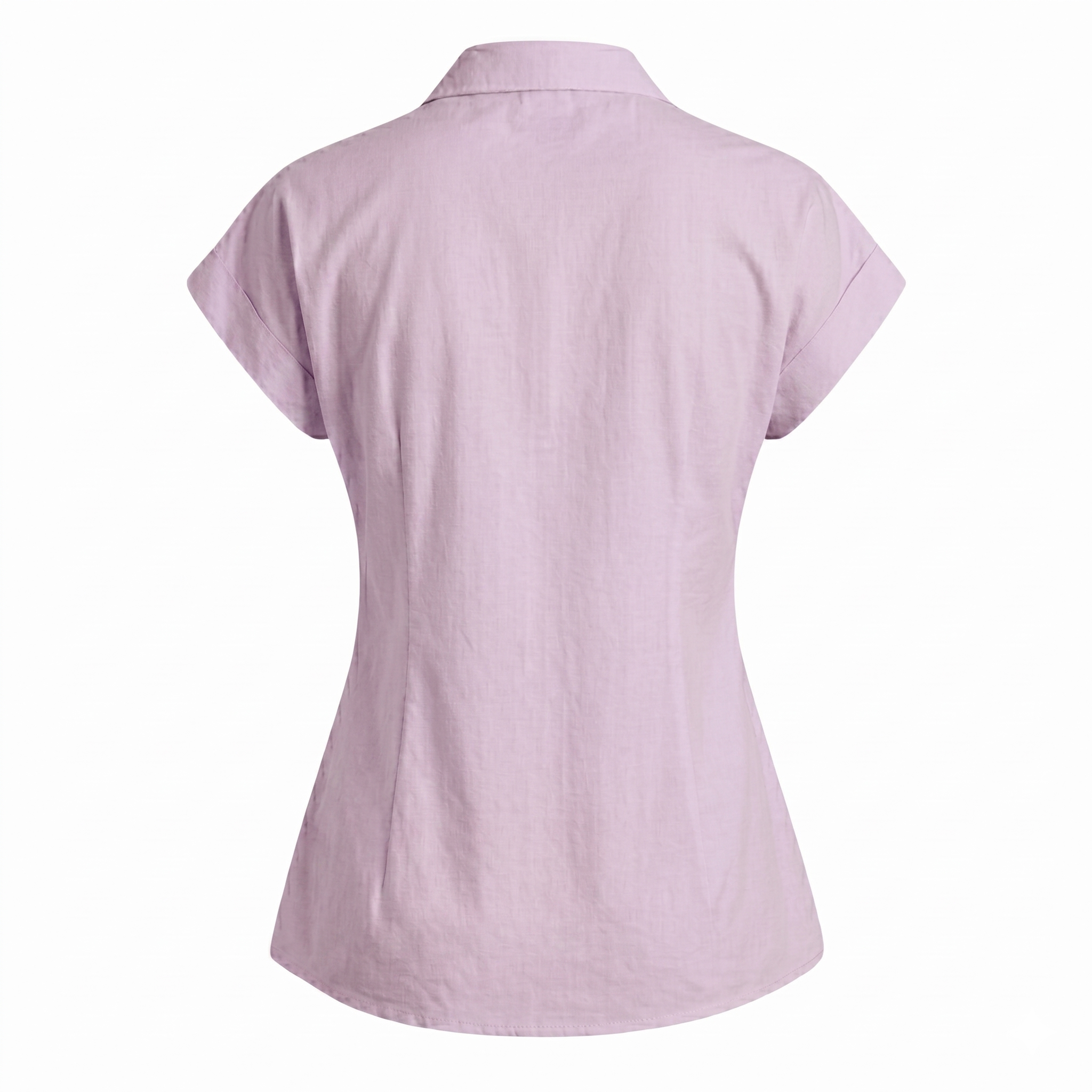 Women’s Solid Cap Sleeve Shirt Top-Cotton