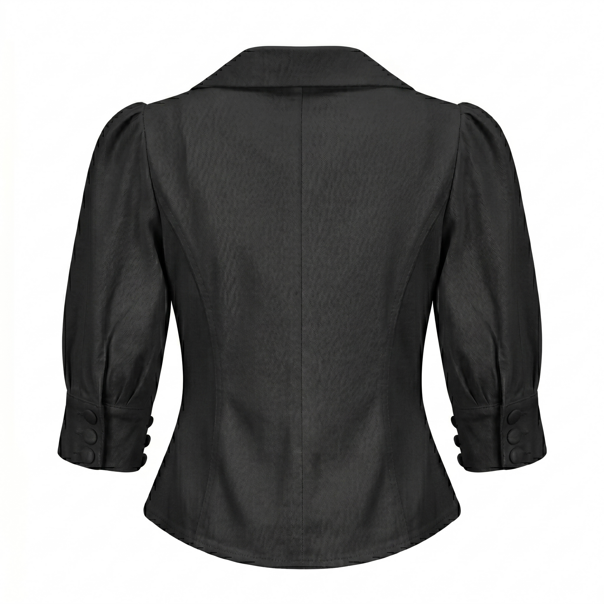Women’s Puff Sleeve Collar Top-Cotton