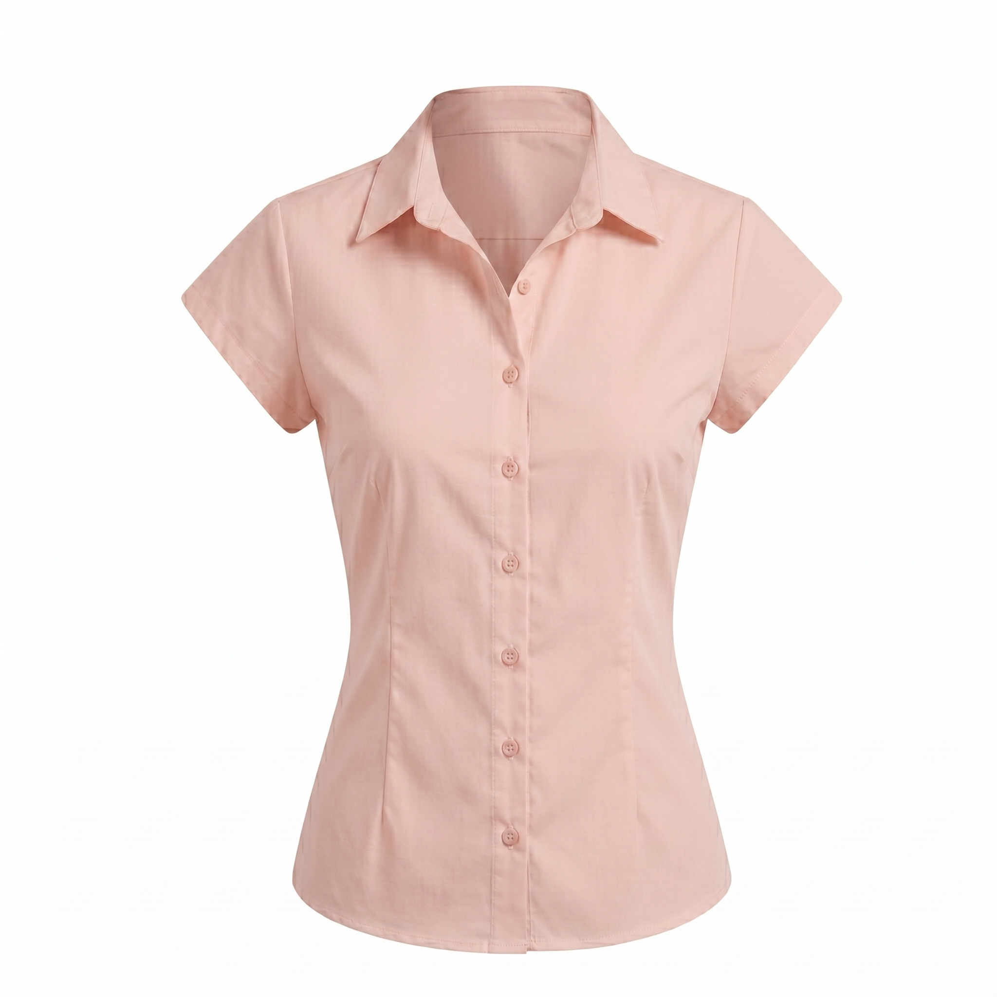 Women’s Cotton Solid Short Sleeve Tie-Up Shirt Top