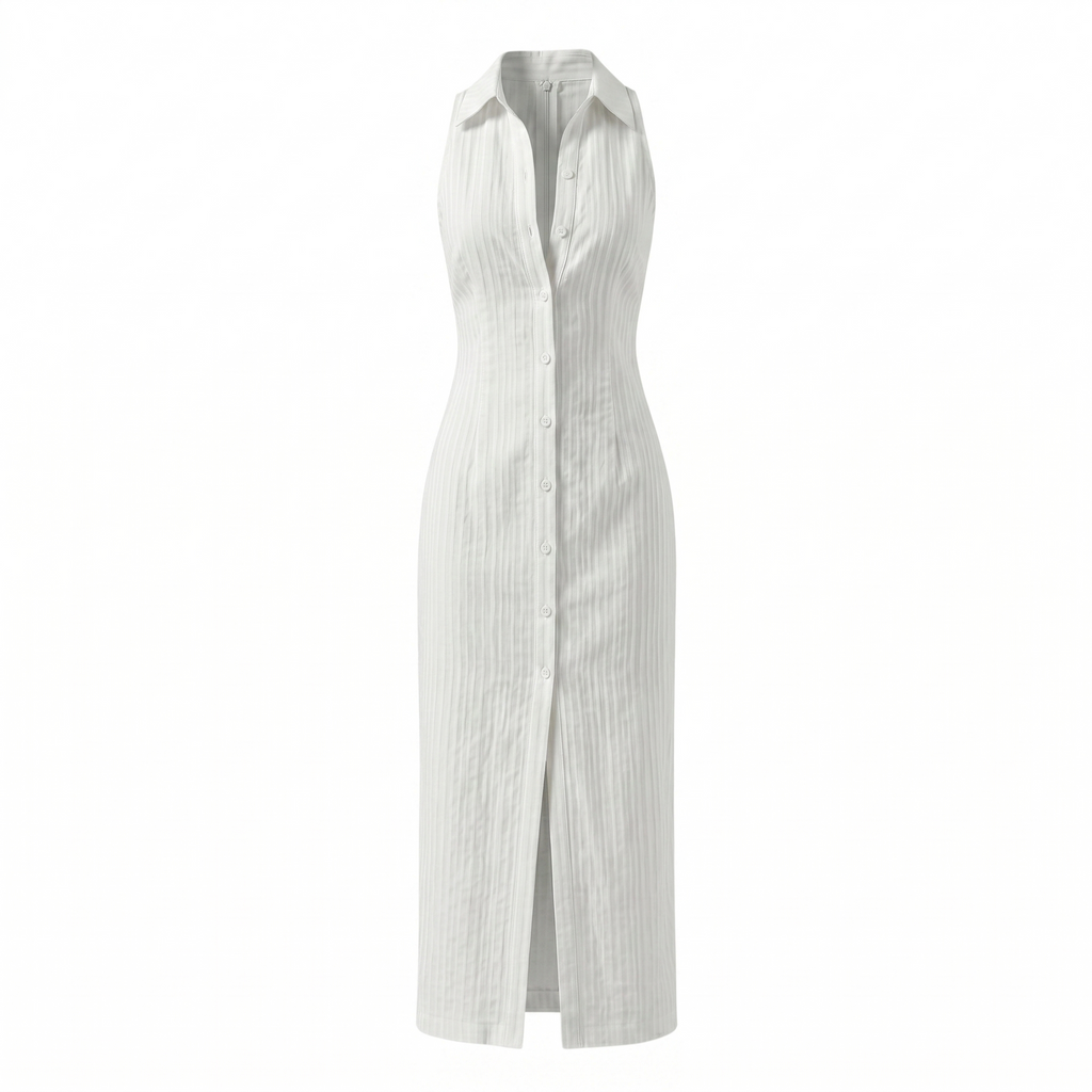 Stripe Sculpt Shirt Dress