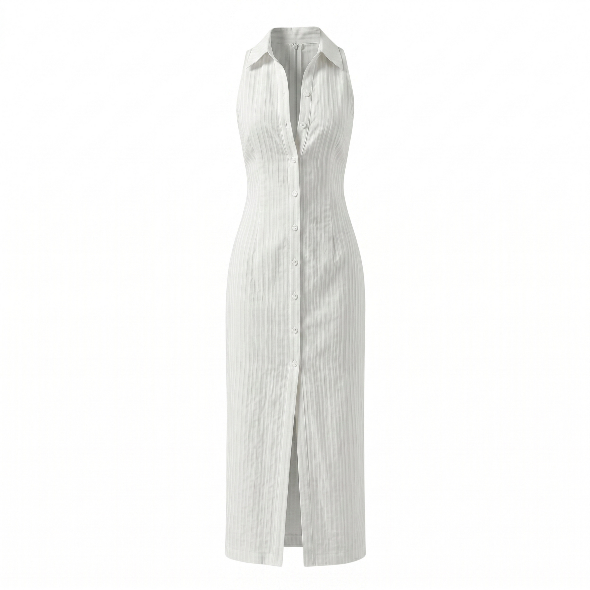 Stripe Sculpt Shirt Dress