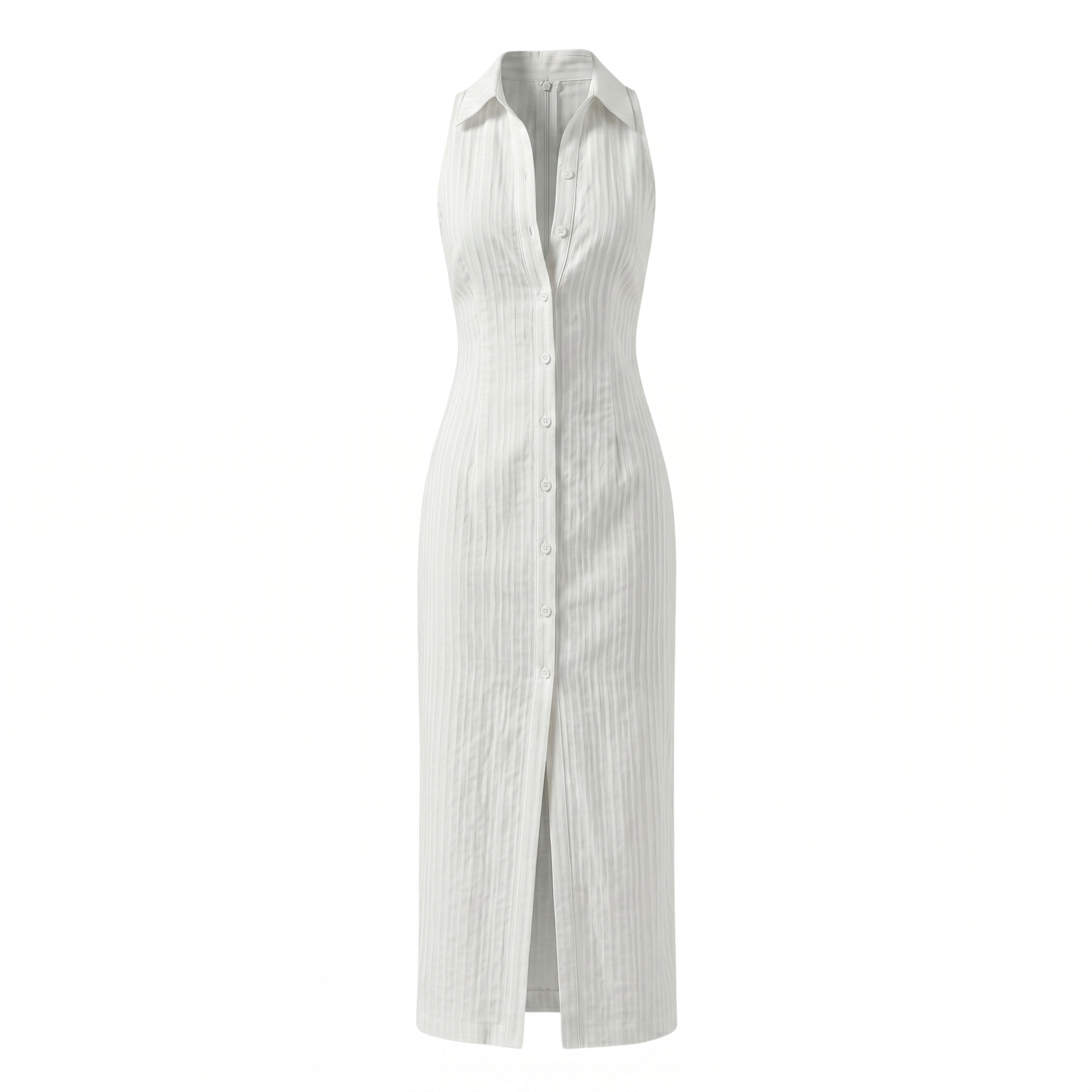 Stripe Sculpt Shirt Dress