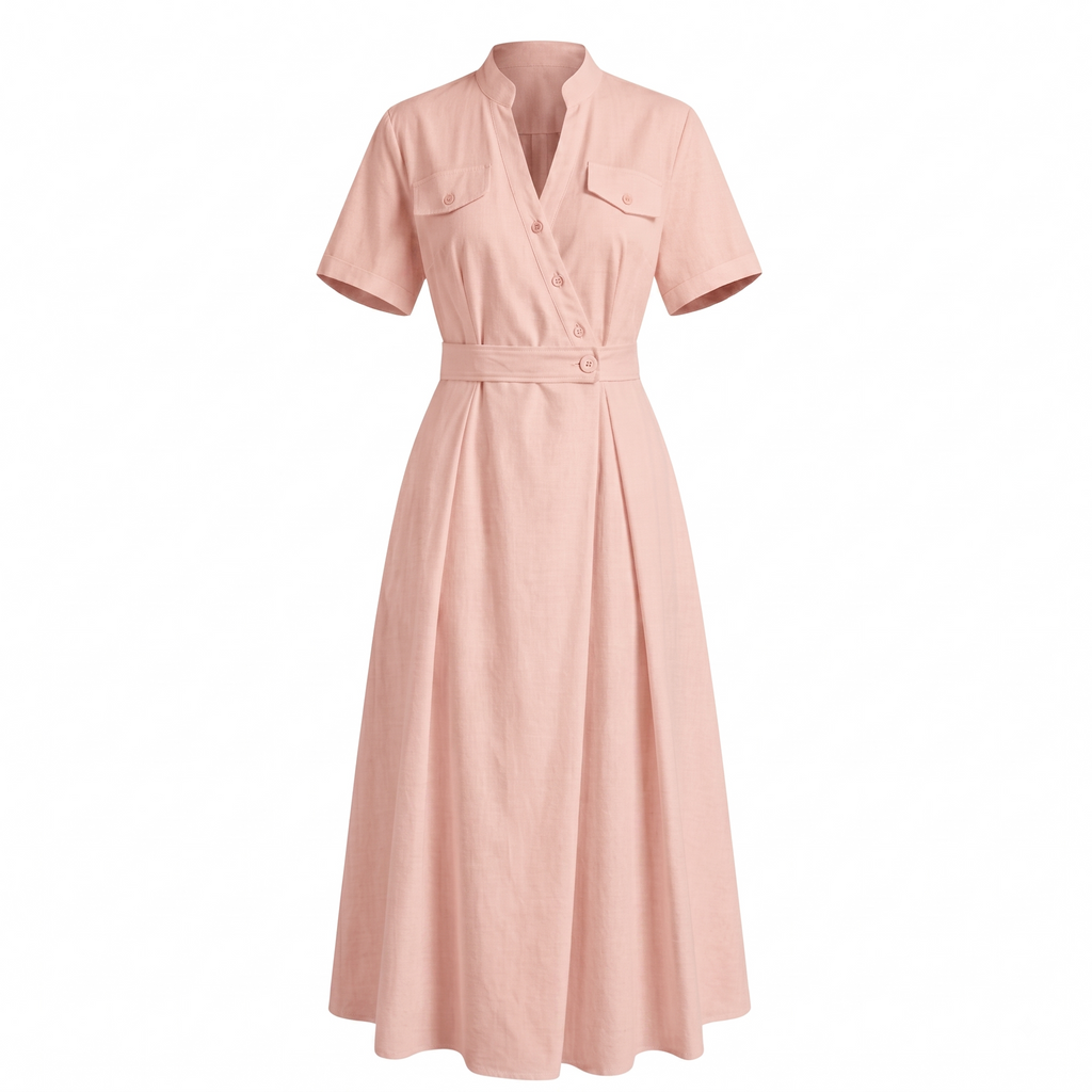 Cotton shirt dress