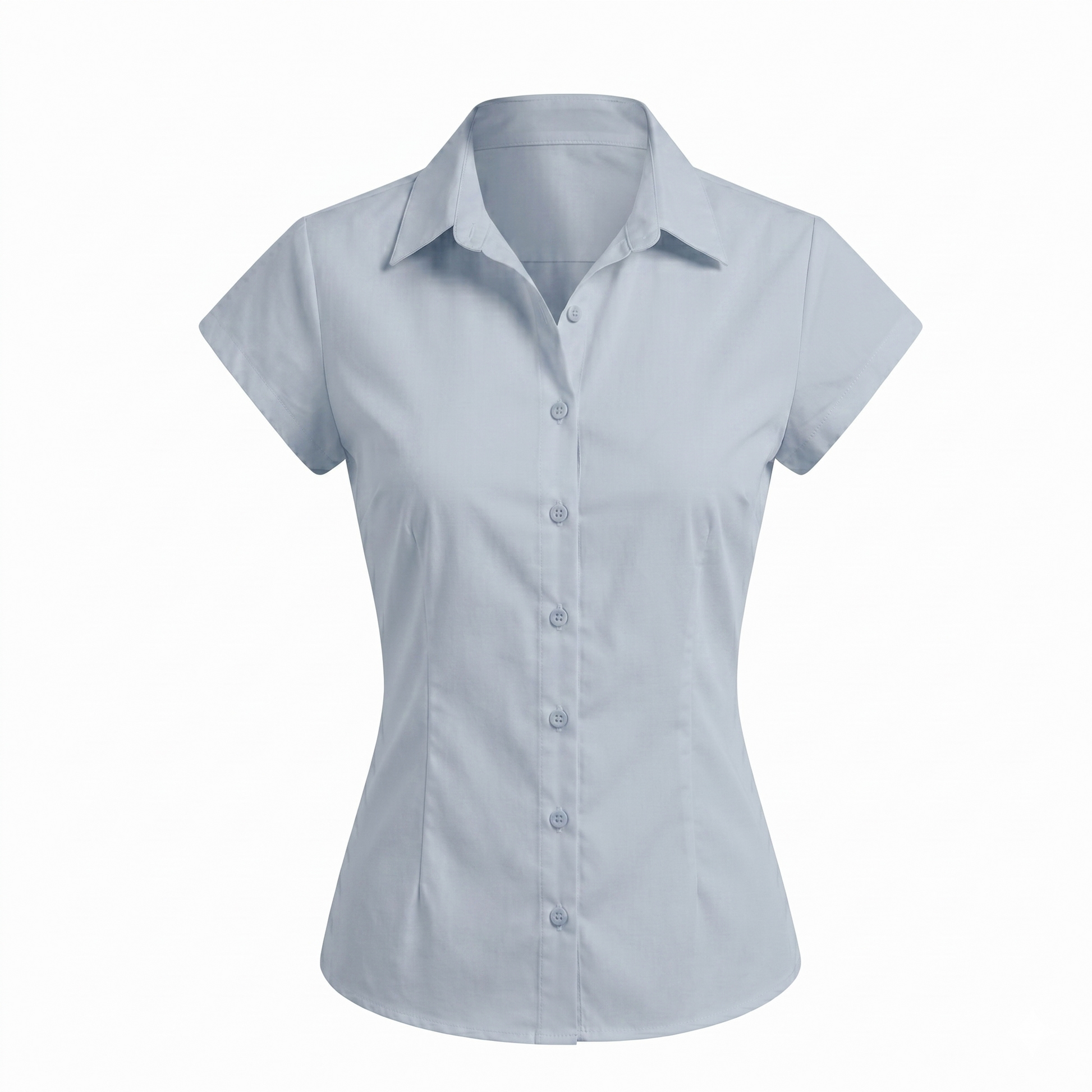 Women’s Cotton Solid Short Sleeve Tie-Up Shirt Top