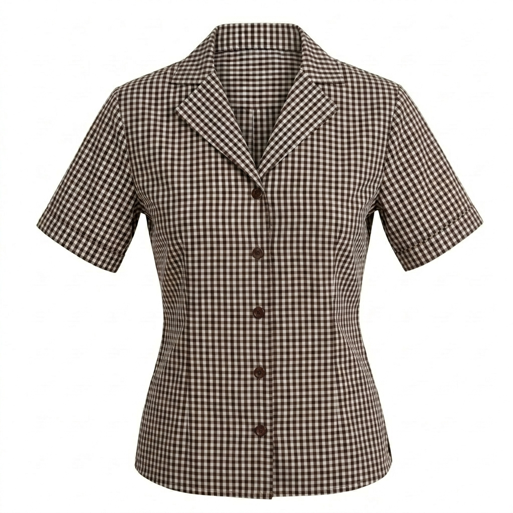 Brown Checks Tailored Shirt-Cotton