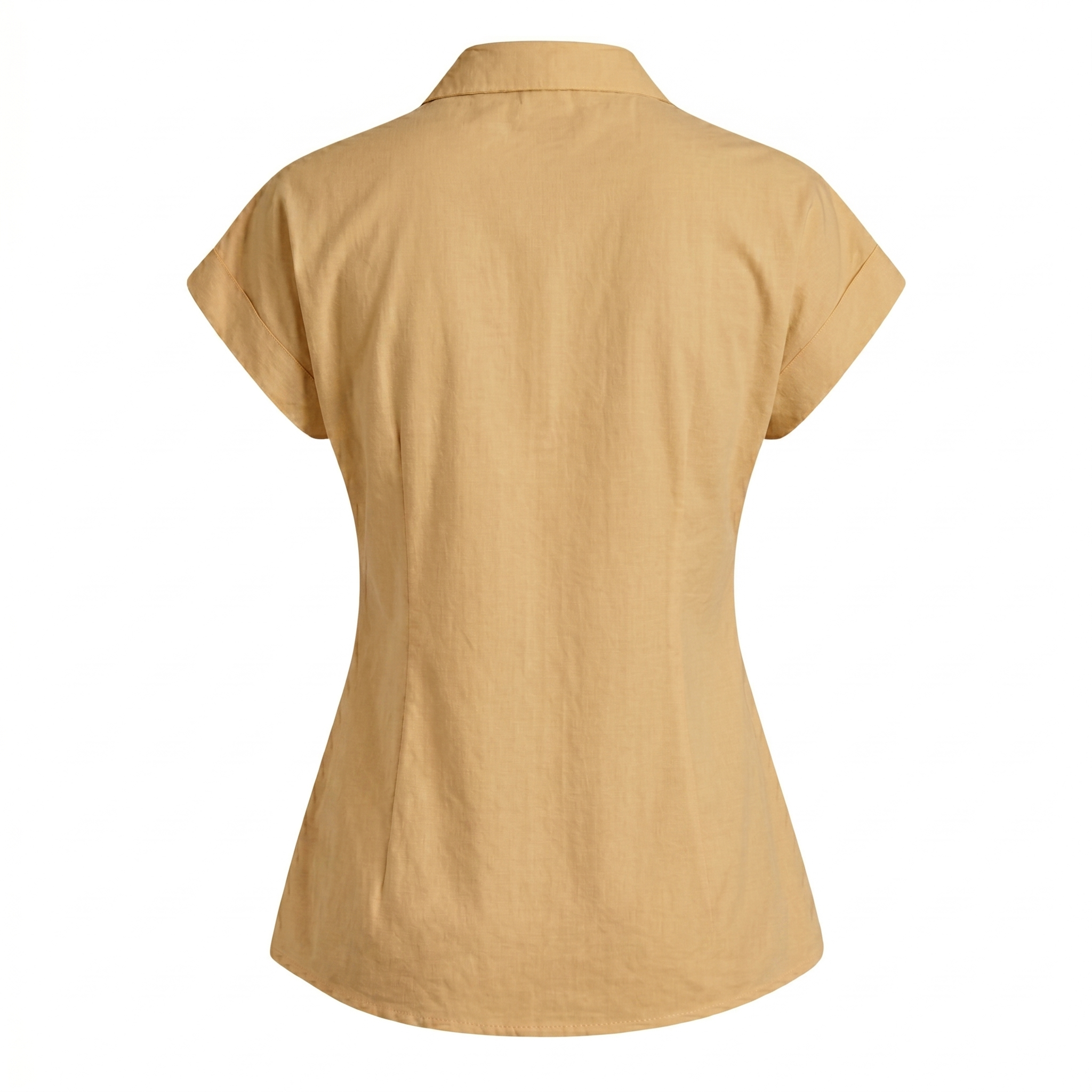 Women’s Solid Cap Sleeve Shirt Top-Cotton