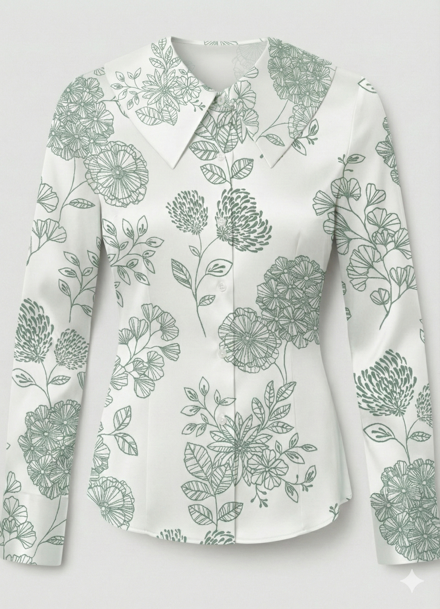 Floral collar shirt