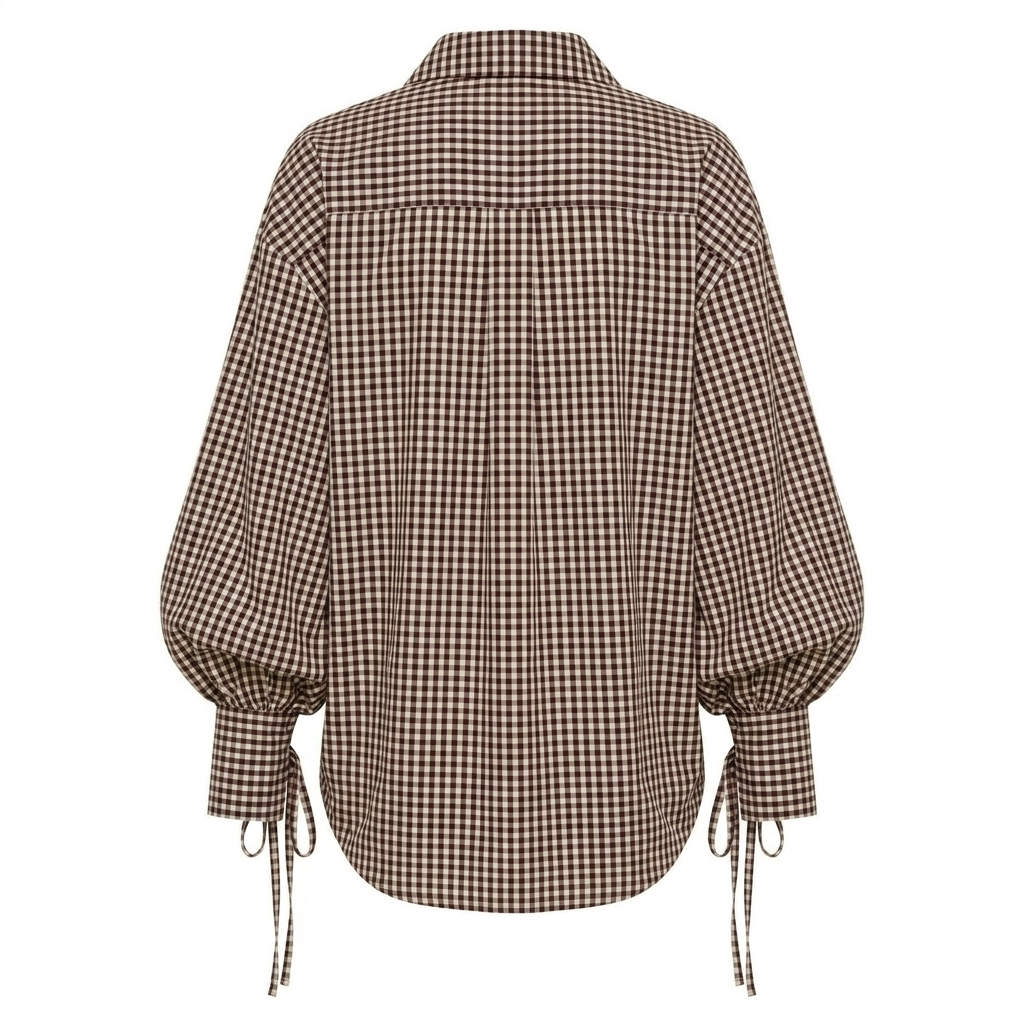 Brown Checks Full Sleeve Shirt-Cotton